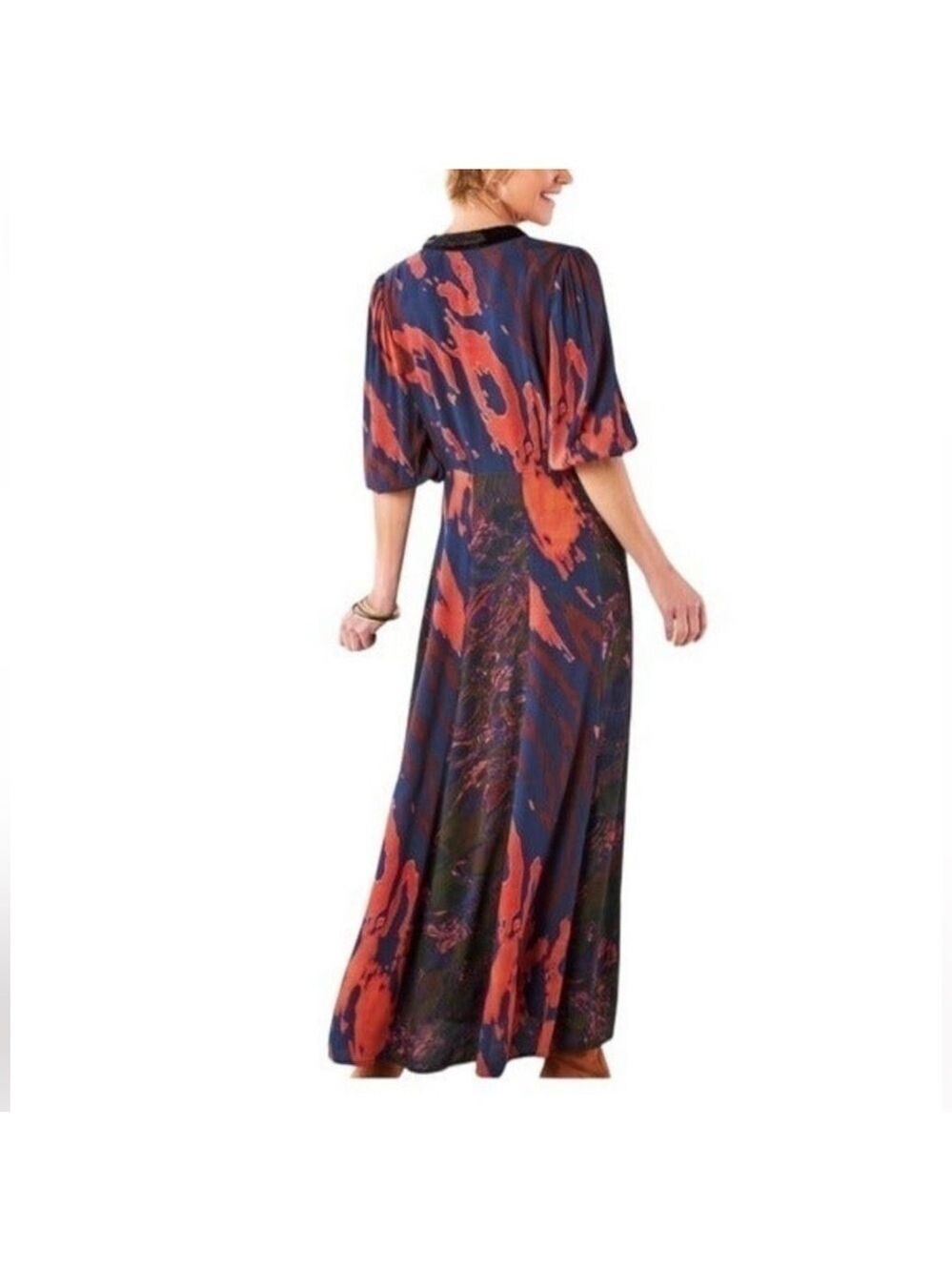 Soft Surroundings Boho Velvet Front Epiphany Maxi Dress Size 6 New - Picture 2 of 15